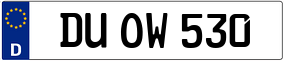 Trailer License Plate